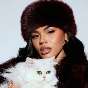 Windsor Deep Burgundy Fur Hat